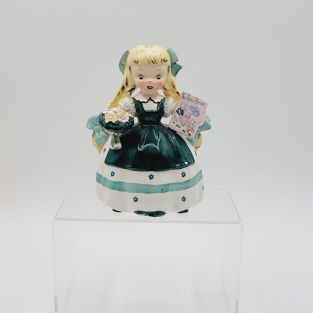 Vintage Napco Goldilocks Figurine, Collectible Napco, Nursery Rhymes