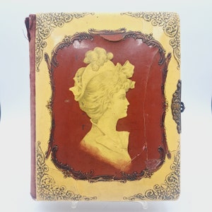 Antique Victorian Celluloid Photo Album with Photographs, Antique Photographs, Wedding Gift