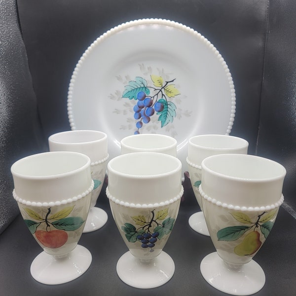 Painted Glass Plate - Etsy