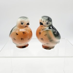 Vintage Norcrest Bird Figurines Pair, Collectible Bird Decor, Mid Century Norcrest with Original Sticker,  Gift for Bird Watcher