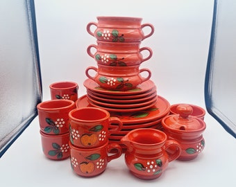 Vintage Waechtersbach West Germany Pottery, Collectible Waechtersbach Red Pottery