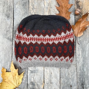Cozy Handmade Knit Winter Hat - Merino Wool & Alpaca Beanie - Free Shipping