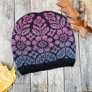 Cozy Handmade Knit Winter Hat - Merino Wool & Alpaca Beanie - Free Shipping