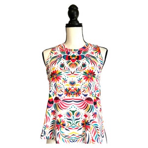 Otomi Print Blouse (white)