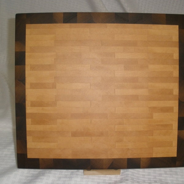 Maple and Walnut end grain cutting board