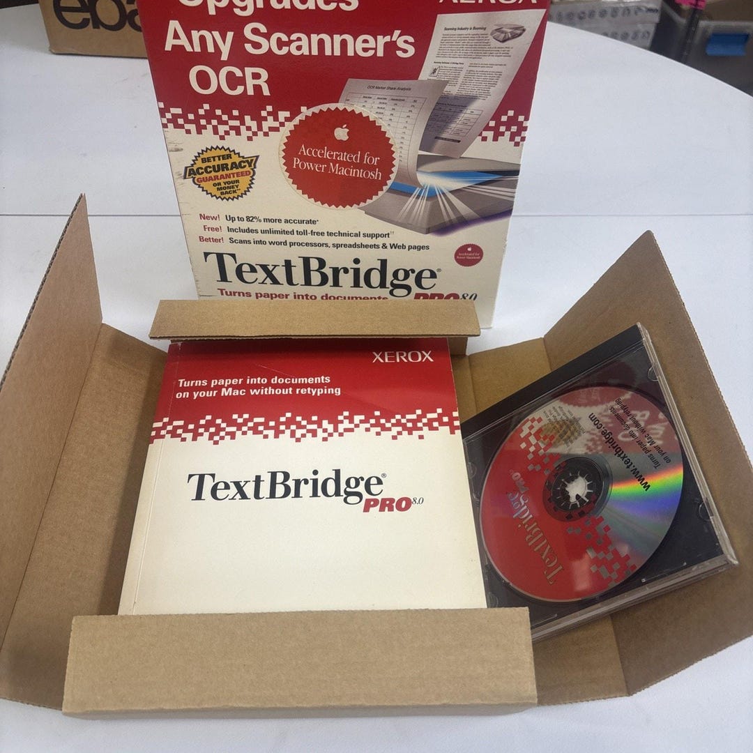 Text Bridge Course Rare Xerox Textbridge Pro 8.0 Accelerated for Power Macintosh - Etsy