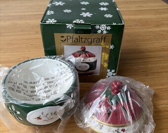 Pfaltzgraff Winterberry Ball Pierced Light w/ Tealight Candle Holiday/Christmas