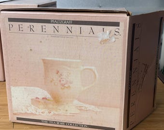 Tazas de té y café PFALTZGRAFF con diseño de rosas, estilo vintage - Juego de 4