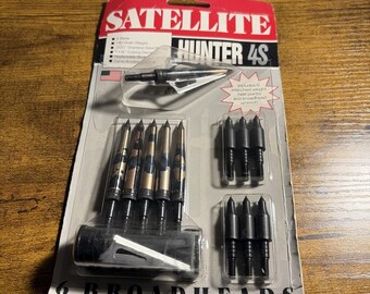 Satellite Hunter 4S Camo 4 Blade .020” SS 140 Grain Weight Broadheads-6 Pack-New