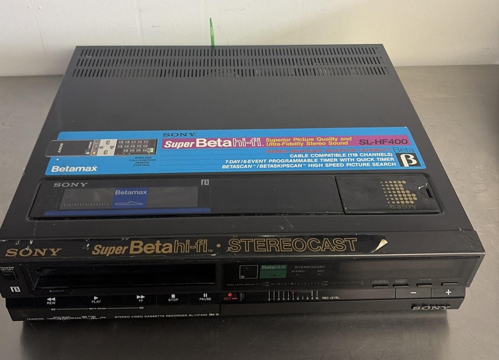 Sony SL-HF400 Betamax Super Beta Hi-fi VCR Player-parts/repair - Etsy