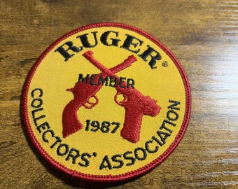 Ruger Firearms Collectors Association 1987 Member 4" Round Embroidered Patch