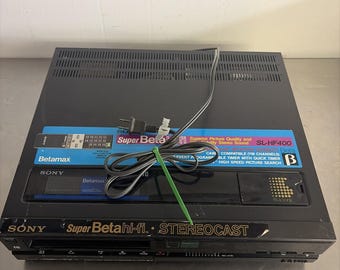 Odtwarzacz magnetowidowy Sony SL-HF400 Betamax Super Beta Hi-Fi – części/naprawa