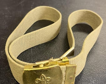 Vintage Boy Scouts of America Uniform Belt & Brass Buckle