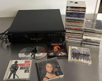 Sony CDP-CE375 5 Disc Changer CD Player No Remote, Cables Tested & Working