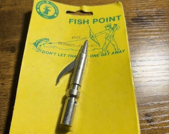 Vintage Martin Archery Fish Point bowfishing arrow point #577-1 Retract-O-Blade
