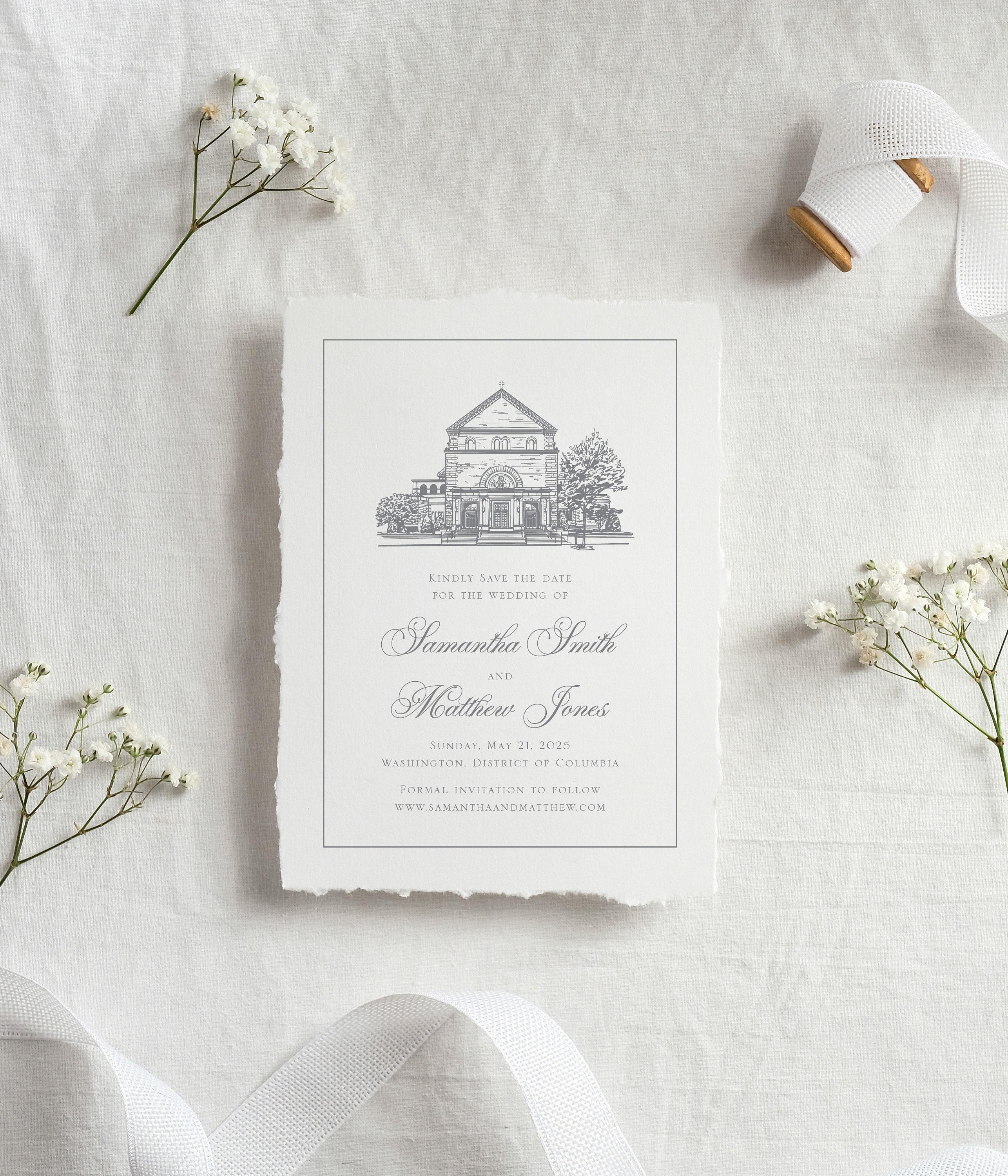 Custom Church Illustration, Wedding Venue Illustration Sketch, Wedding ...