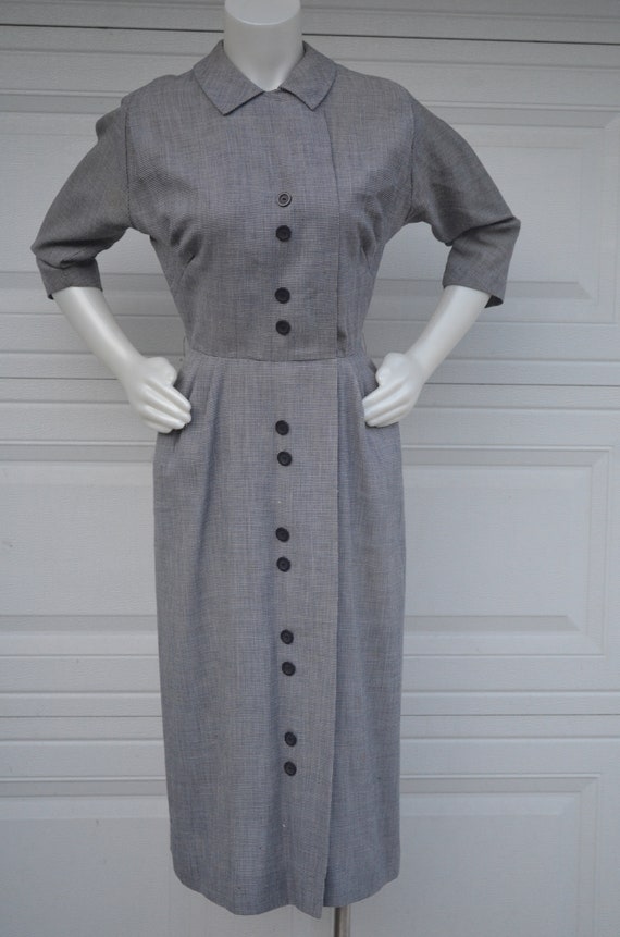 40s Vintage Fashion Dress, 40s work dress