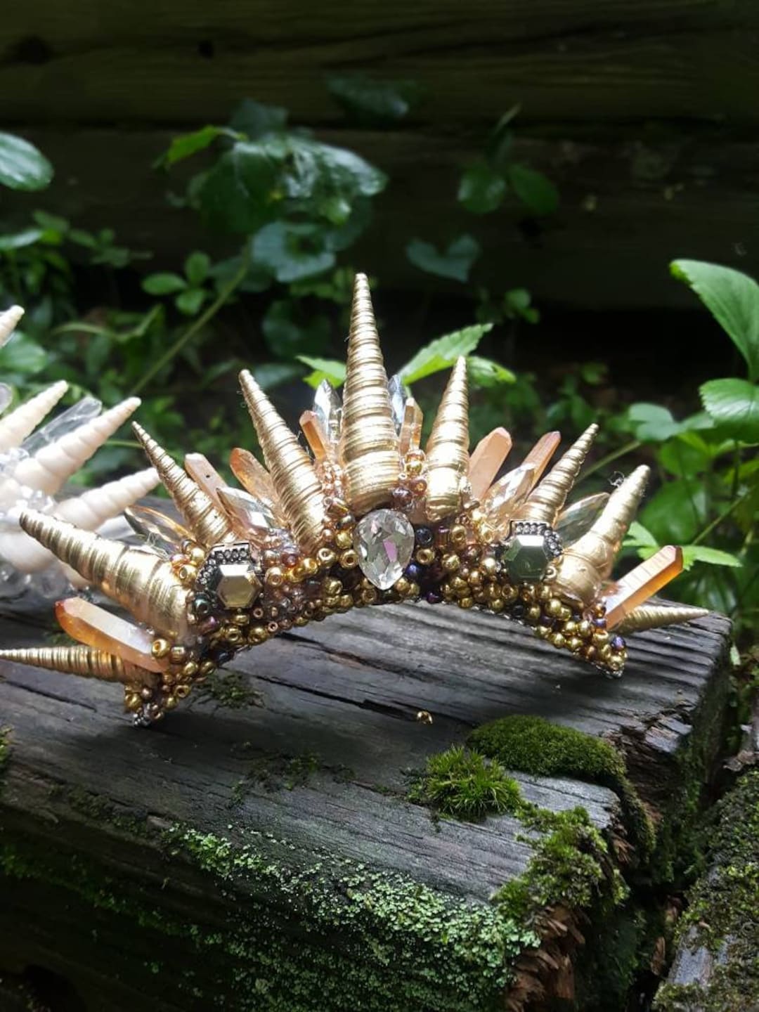 Seashell Tiara: Handmade Mermaid Crown, Bridal, Adult/child  display picture 2
