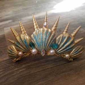 Seashell Atlantis tiara tourqoise magic