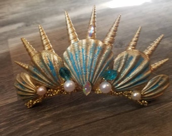 Seashell Atlantis tiara tourqoise magic