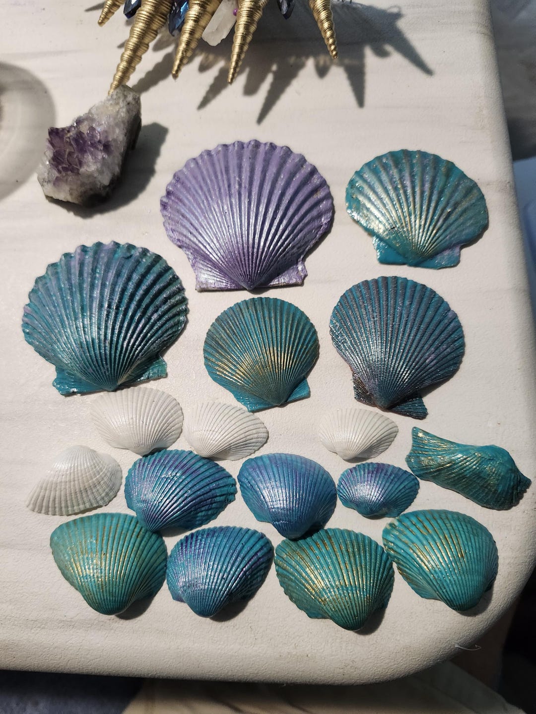 Custom Hand Painted Real Sea Shells Made to Order Any Colors - Etsy