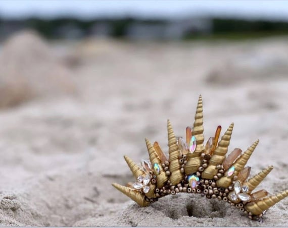 Couronne De Sirène Maille – Décoration Murale été Plage – Artisanale