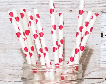 20 Queen Of Hearts Party Straws.