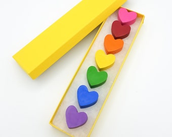 Rainbow Heart Crayons Gift Set: Non-Toxic Crayola, USA Made