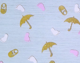 Confetti Baby Shower Girl Shower Umbrella Confetti die cuts birthday party