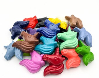 Magical Unicorn Party Favors Crayons Unicorn Shaped Crayons Coloring Gifts For Kids Children's Birthday Party Ideas Coloring Activities
