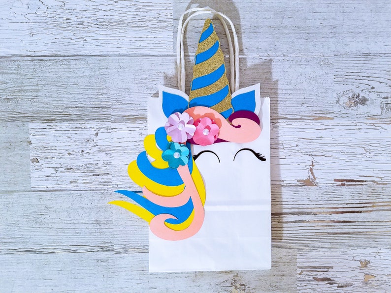 Favor bags unicorn party girl party image 7