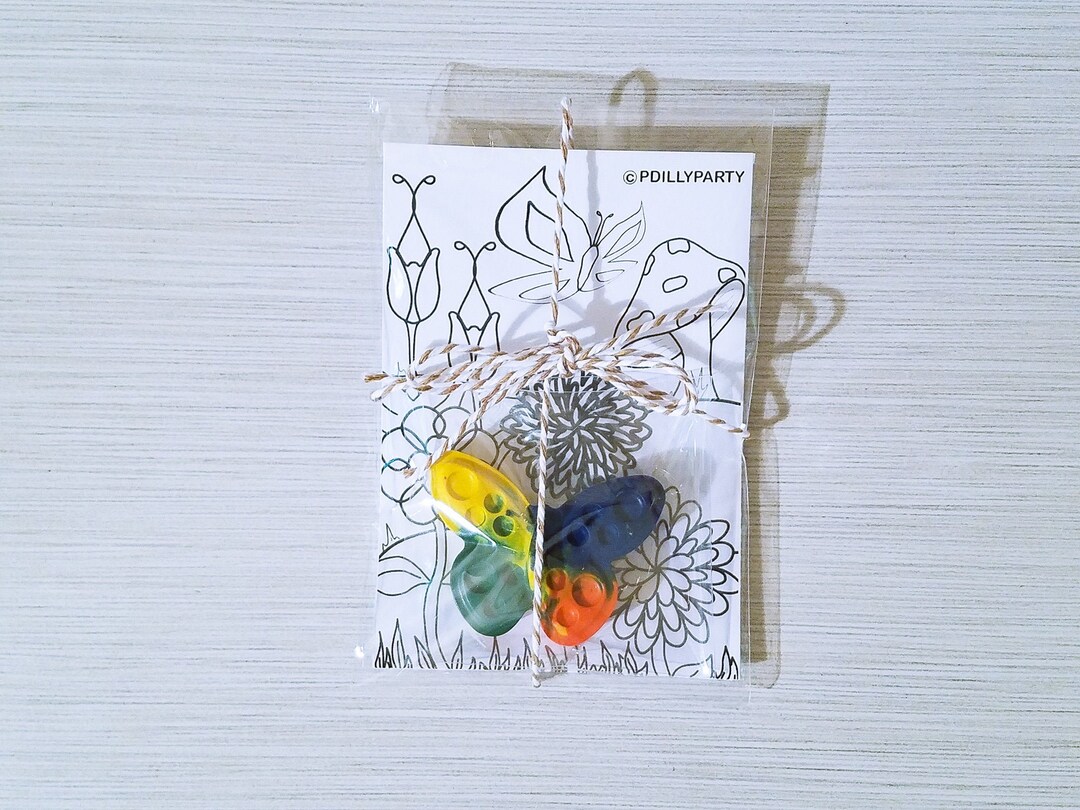 Spring Coloring For Children Jumbo Butterfly Crayon With Coloring Page ...