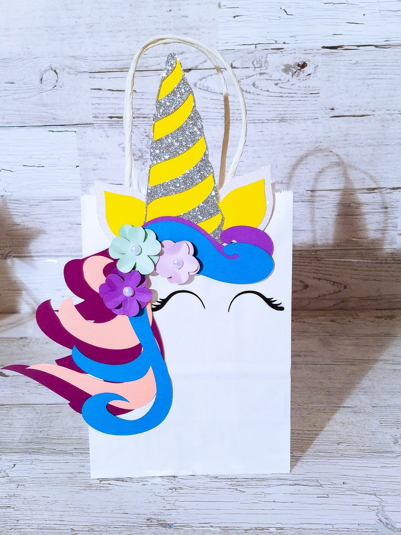 Favor bags unicorn party girl party image 5