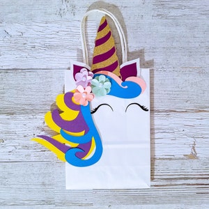 Favor bags unicorn party girl party image 9