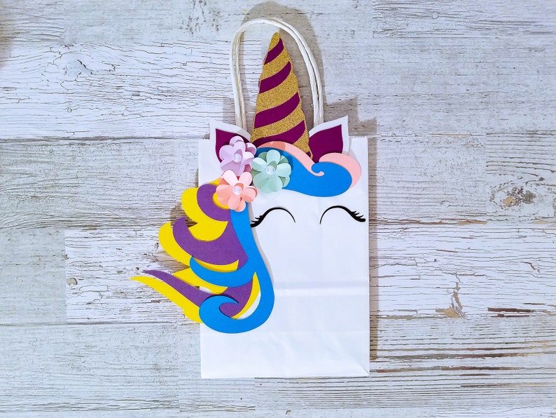 Favor bags unicorn party girl party image 9
