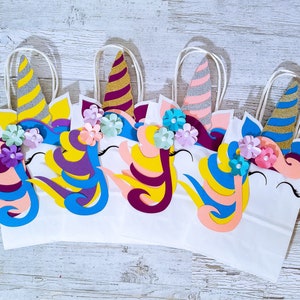 Favor bags unicorn party girl party image 6