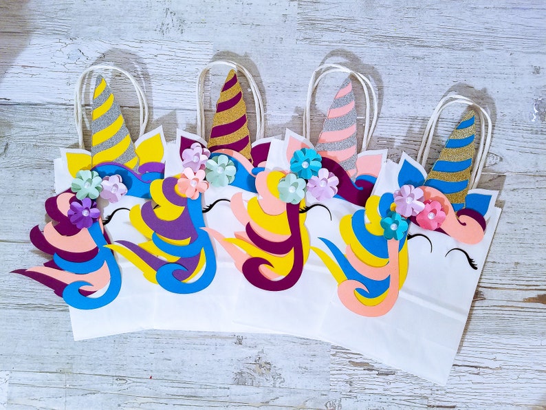 Favor bags unicorn party girl party image 6