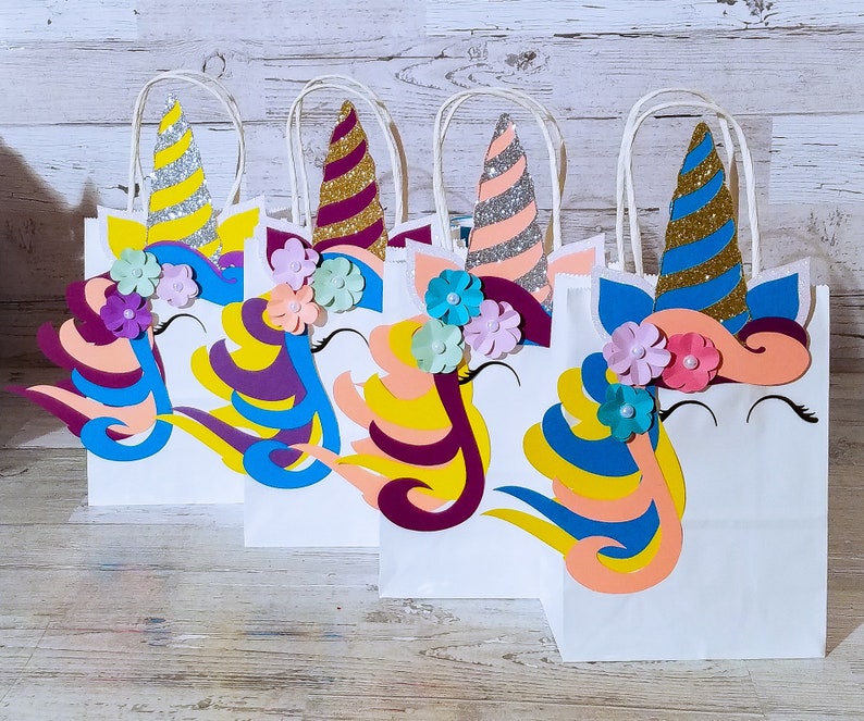 Favor bags unicorn party girl party image 4