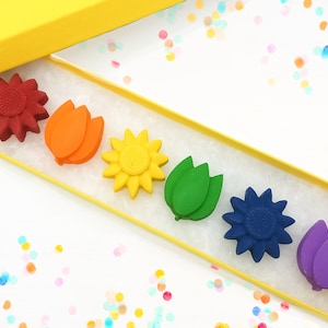Crayons For Kids Spring Coloring Supplies For Children Flower Crayons Rainbow Crayons Box Set Gifts For Birthday Crayons Kids