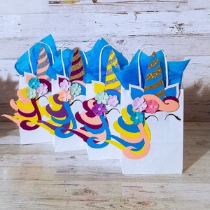 Favor bags unicorn party girl party image 3