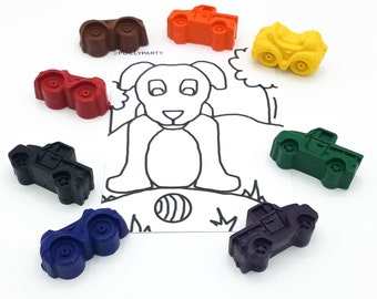 Transporte Party Favors Truck And Buggy Crayons con página para colorear Coloring Party Supplies Fun Crayon Gifts para niños
