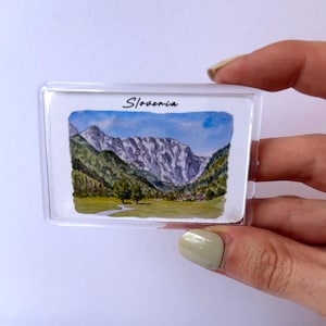 Magnete Da Frigo Slovenia | Serie EU | Souvenir In Vinile | 6,3 X 8,9 Cm | Regalo Da Viaggio