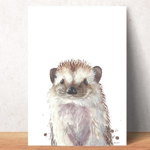 Cute Hedgehog Art Print, Hedgehog nursery print, Animal art print, Woodland nursery decor, Hedgehog wall art, Kids room art, Hedgehog Art