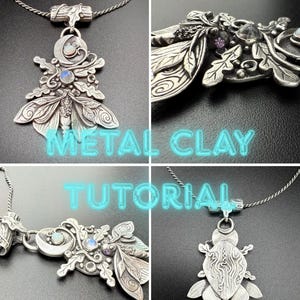 Silver Metal Clay Jewellery  TUTORIAL: Hand Carved and Sculpted Tiny Moth Pendant