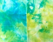 Wool Fabric Dyed Turquoise and Green