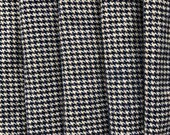 Navy Blue Houndstooth Wool Fabric