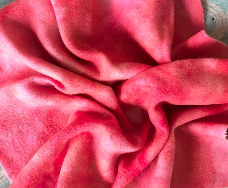 Wool Fabric Dyed Pink | Etsy