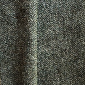 Olive Green Wool Herringbone Fabric