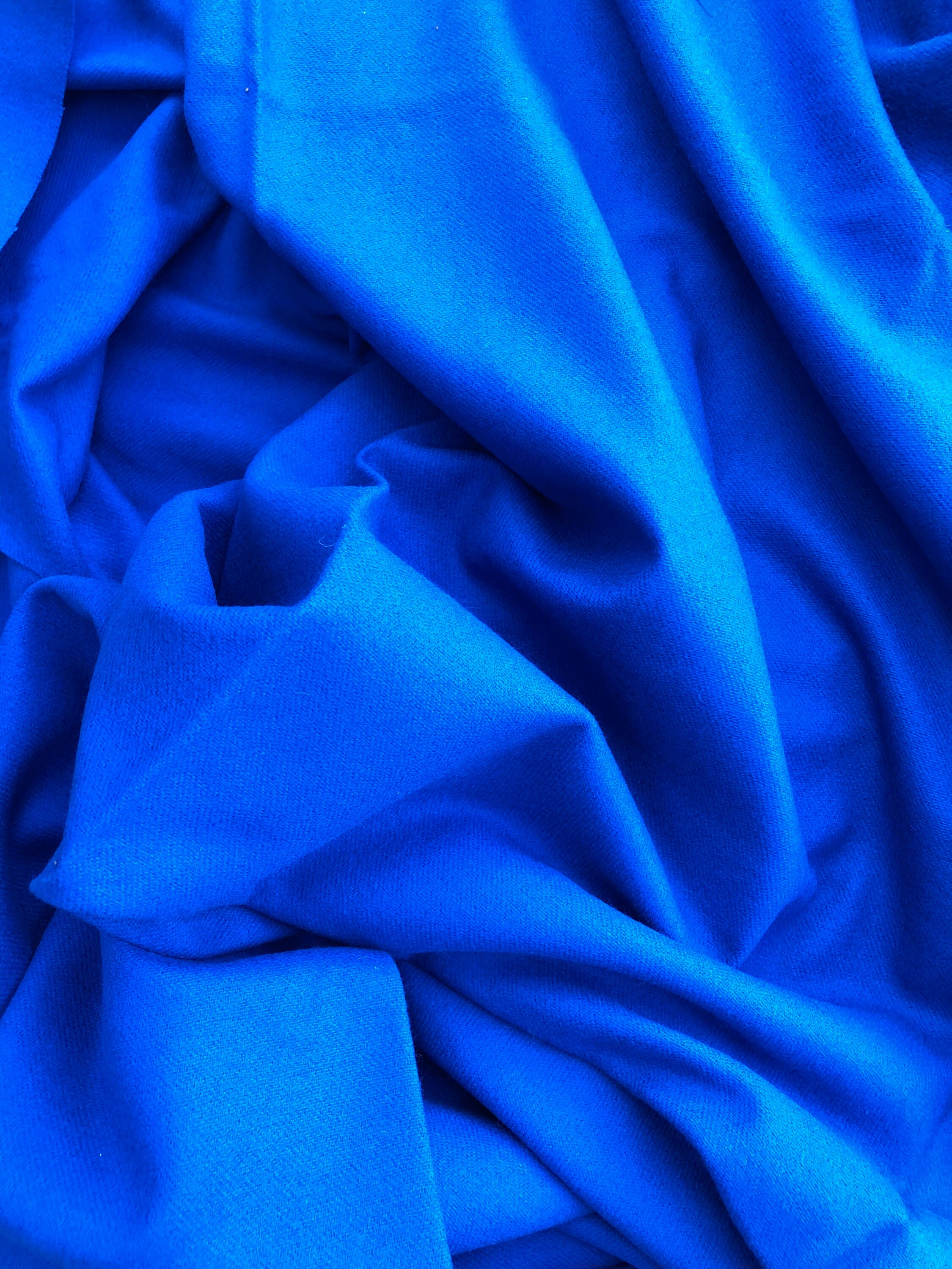 Blue Wool Fabric - Etsy