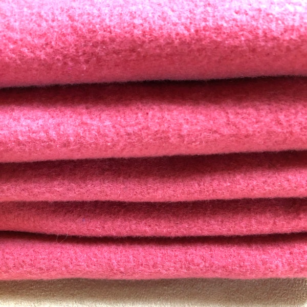 Pink Double Cloth Coating Wool Fabric